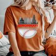 Cincinnati Vintage Style Of Baseball Women's Oversized Comfort T-Shirt Yam