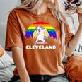 Cleveland Ohio Lgbtq Gay Pride Rainbow Women's Oversized Comfort T-Shirt Yam