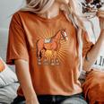 Cool Horse Farm Animal Roller Skating Women's Oversized Comfort T-Shirt Yam