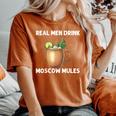 Cool Moscow Mule For Dad Vodka Cocktail Bartender Women's Oversized Comfort T-Shirt Yam
