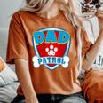 Dad Of The Birthday Boy Girl Dog Paw Family Matching Women's Oversized Comfort T-Shirt Yam