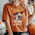 Derby De Mayo For Horse Racing Mexican Women's Oversized Comfort T-Shirt Yam