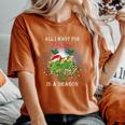 Dragon Lovers All I Want For Christmas Is A Dragon Girls Women's Oversized Comfort T-Shirt Yam