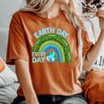 Earth Day Every Day Rainbow Earth Day Awareness Planet Women's Oversized Comfort T-Shirt Yam