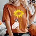 French Bulldog Sunflower Sunshine Frenchie Dog Women Women's Oversized Comfort T-Shirt Yam