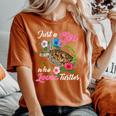 Fun Just A Girl Who Loves Turtles And Girls Cute Women's Oversized Comfort T-Shirt Yam