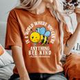 Autism Awareness Bee Kind Autistic Cute Autism Be Kind Women's Oversized Comfort T-Shirt Yam
