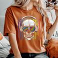 Edm Rainbow Skull Dj Rave Edm Party Women's Oversized Comfort T-Shirt Yam