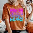 Fuc K You Q R Code Outfit Matching Women Women's Oversized Comfort T-Shirt Yam