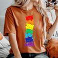 Lgbt Cat Stack Rainbow Gay Pride For Cat Lover Women's Oversized Comfort T-Shirt Yam
