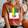 Lgbt Mexico Flag Zip Rainbow Mexican Gay Pride Women's Oversized Comfort T-Shirt Yam