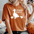 Mama Duck Mother T I Duckling Babies Mom Of 2 Women's Oversized Comfort T-Shirt Yam