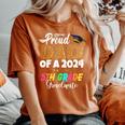 Proud Dad Of A Class Of 2024 5Th Grade Graduate Women's Oversized Comfort T-Shirt Yam