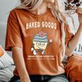 Retro Weed Cupcake Vintage 420 Baked Goods Women's Oversized Comfort T-Shirt Yam