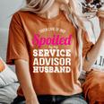 Service Advisor Wife Wedding Anniversary Women's Oversized Comfort T-Shirt Yam