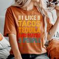 Tacos And Tequila Mexican Food Drinking Lover Women's Oversized Comfort T-Shirt Yam