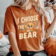 Vintage The Bear I Choose For Camping Women Women's Oversized Comfort T-Shirt Yam
