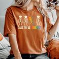 Gay Skeleton Dare Be Yourself Rainbow Pride Flag Lgbtq Men Women's Oversized Comfort T-Shirt Yam