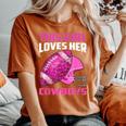 This Girl Loves Her Cowboys Football American Lovers Cowboys Women's Oversized Comfort T-Shirt Yam