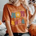 Goded Me Two Titles Mom Nana Hippie Groovy Women's Oversized Comfort T-Shirt Yam