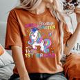 Graduation 2024 Goodbye Kindergarten Hello 1St Grade Unicorn Women's Oversized Comfort T-Shirt Yam