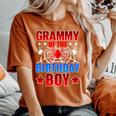 Grammy Of The Birthday Boy Costume Spider Web Party Grandma Women's Oversized Comfort T-Shirt Yam