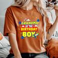 Grandma Of Birthday Astronaut Boy Outer Space Theme Party Women's Oversized Comfort T-Shirt Yam