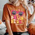 Groovy Bruh We Out Lunch Ladies Last Day Of School Women's Oversized Comfort T-Shirt Yam