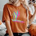 Gymnast Girl On Balance Beam 80S Colors 1980S Women's Oversized Comfort T-Shirt Yam