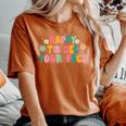 Happy To See Your Face Teacher Smile Daisy Back To School Women's Oversized Comfort T-Shirt Yam