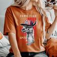 Hawk Tush Spit On That Thing Llama July 4Th Women's Oversized Comfort T-Shirt Yam