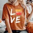 Iowa Ia Map Souvenir Love Distressed State Women's Oversized Comfort T-Shirt Yam