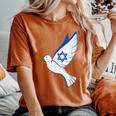 Israel Pro Support Stand Strong Peace Love Jewish Girl Women's Oversized Comfort T-Shirt Yam