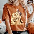 Italian Sculptor Michelangelo Pieta Statue Jesus Mother Mary Women's Oversized Comfort T-Shirt Yam