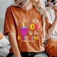 It's Ok To Be Different Plant Pot Autism Awareness Women's Oversized Comfort T-Shirt Yam