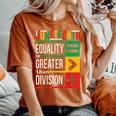 Junenth Equality Is Greater Than Division Afro Women Women's Oversized Comfort T-Shirt Yam