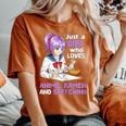 Just A Girl Who Loves Anime Ramen And Sketching Japan Anime Women's Oversized Comfort T-Shirt Yam