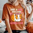 Just A Girl Who Loves Guinea Pigs Cute Guinea Pig Lover Women's Oversized Comfort T-Shirt Yam