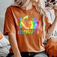 K Is For Kindergarten Teacher Tie Dye Back To School Kinder Women's Oversized Comfort T-Shirt Yam