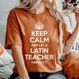 Latin Teacher Job Title Profession Birthday Idea Women's Oversized Comfort T-Shirt Yam