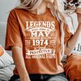 Legends Since May 1974 Vintage 50Th Birthday Women Women's Oversized Comfort T-Shirt Yam