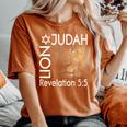 Lion Of Judah Christian Messianic Women's Oversized Comfort T-Shirt Yam