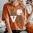 Love Baseball Girls Baseball Lover Women's Oversized Comfort T-Shirt Yam