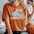 I Love Jesus And Mana Cute Christian Mana T Women's Oversized Comfort T-Shirt Yam