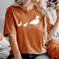 Mama Duck 2 Ducklings Animal Family Women's Oversized Comfort T-Shirt Yam