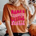 Mama's Expensive Little Bestie Mama Life Women's Oversized Comfort T-Shirt Yam
