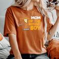 Mom Of The Birthday Boy Construction Crew Birthday Party Women's Oversized Comfort T-Shirt Yam