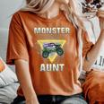 Monster Truck Aunt Retro Vintage Monster Truck Women's Oversized Comfort T-Shirt Yam