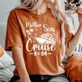 Mother Son Cruise 2024 Family Mom Son Matching Vacation Trip Women's Oversized Comfort T-Shirt Yam