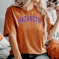 Nazareth College Retro Women Women's Oversized Comfort T-Shirt Yam